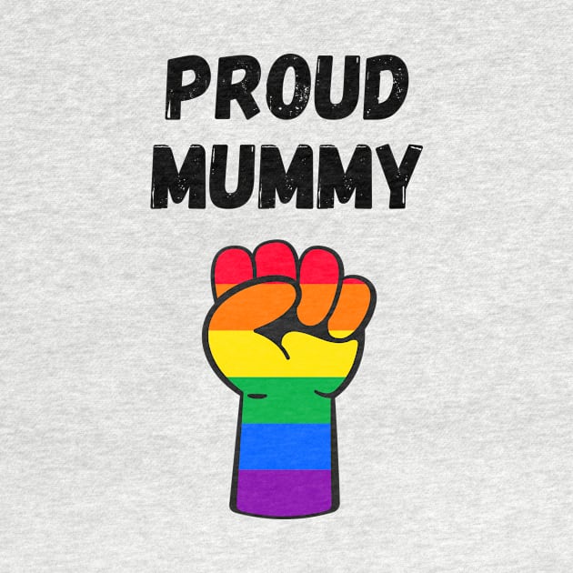 Proud Mummy Rainbow Pride T Shirt Design by Rainbow Kin Wear